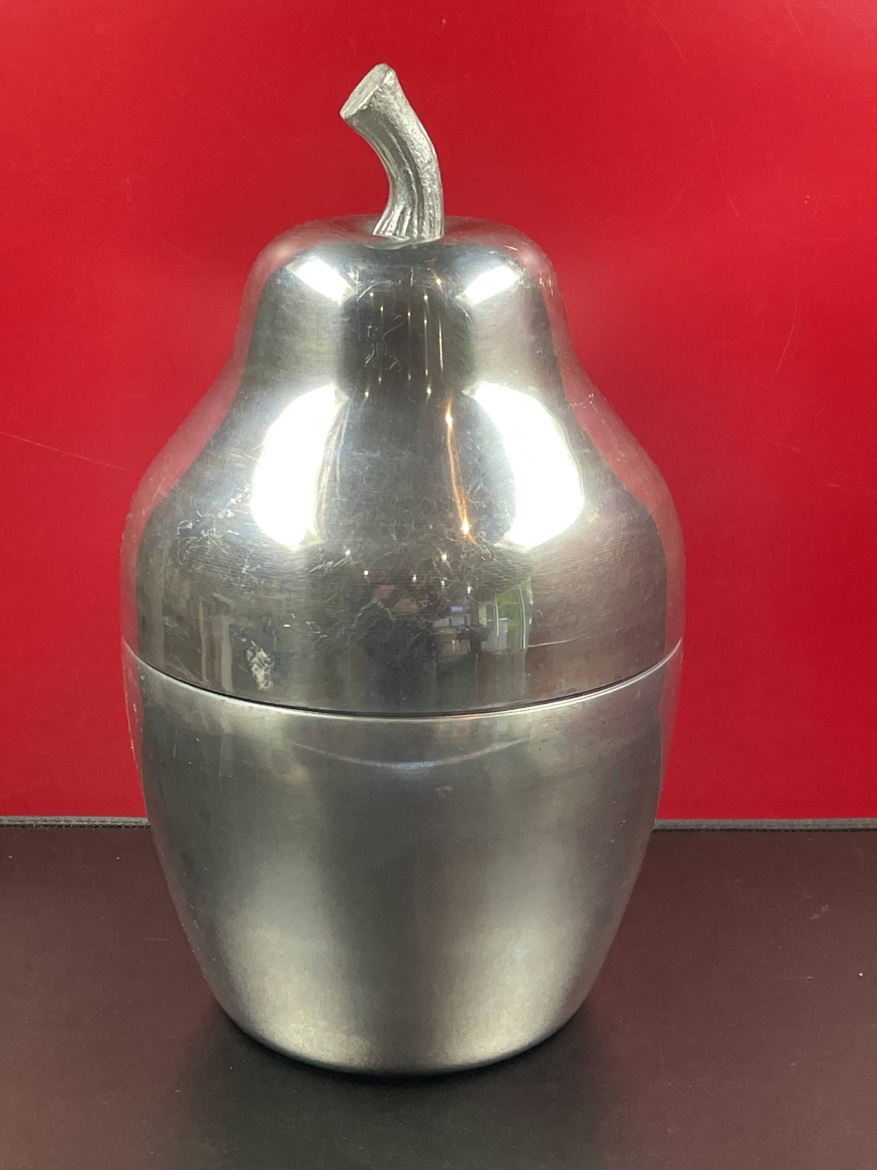 large ice cube tray / ice bucket, aluminum bulb, 70s Vintage Italy
