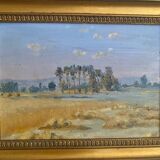 Framed landscape painting