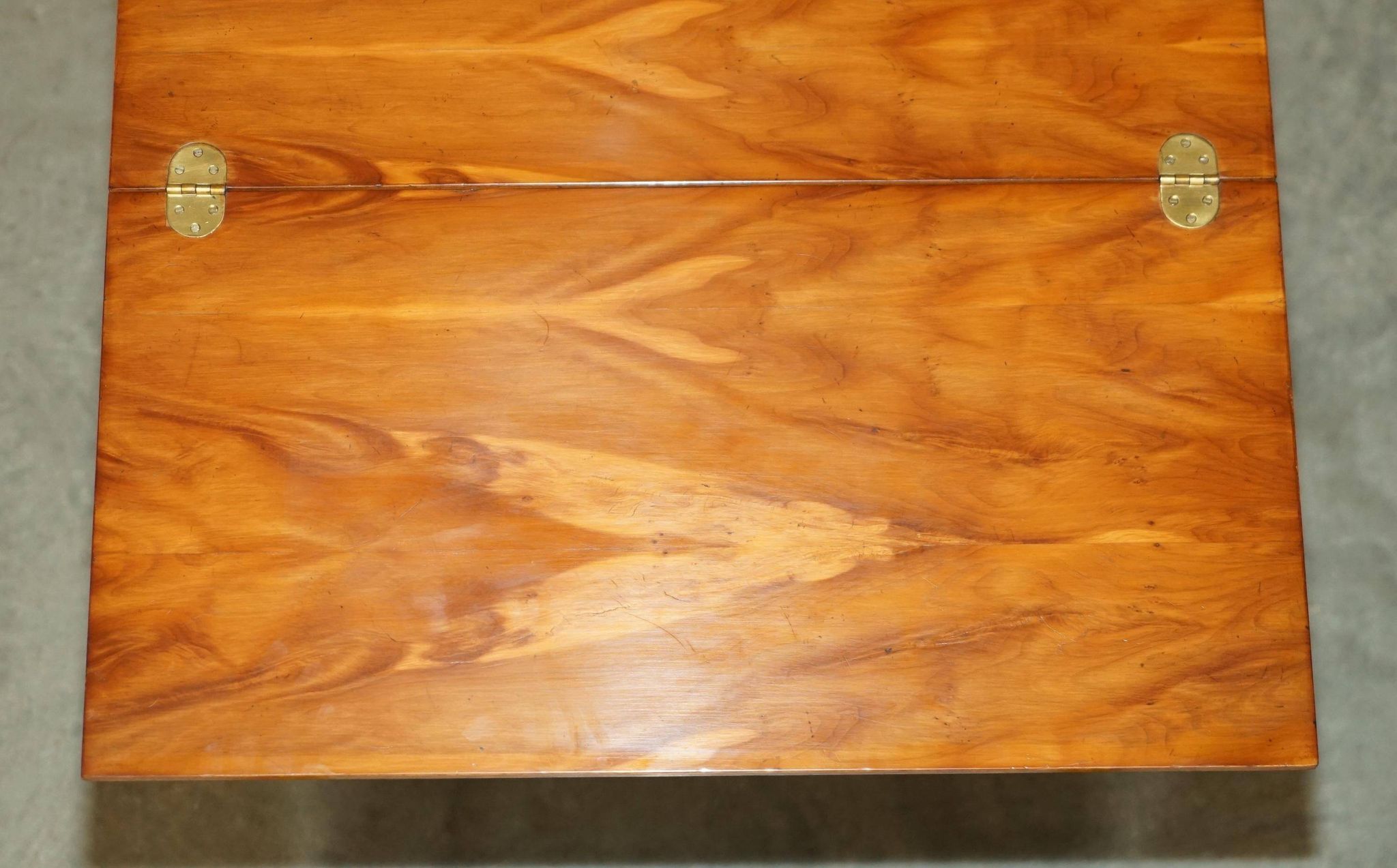 Vintage walnut commode with sliding top in Butler style.
