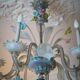 Lustre en verre Murano multicolore vers 1900