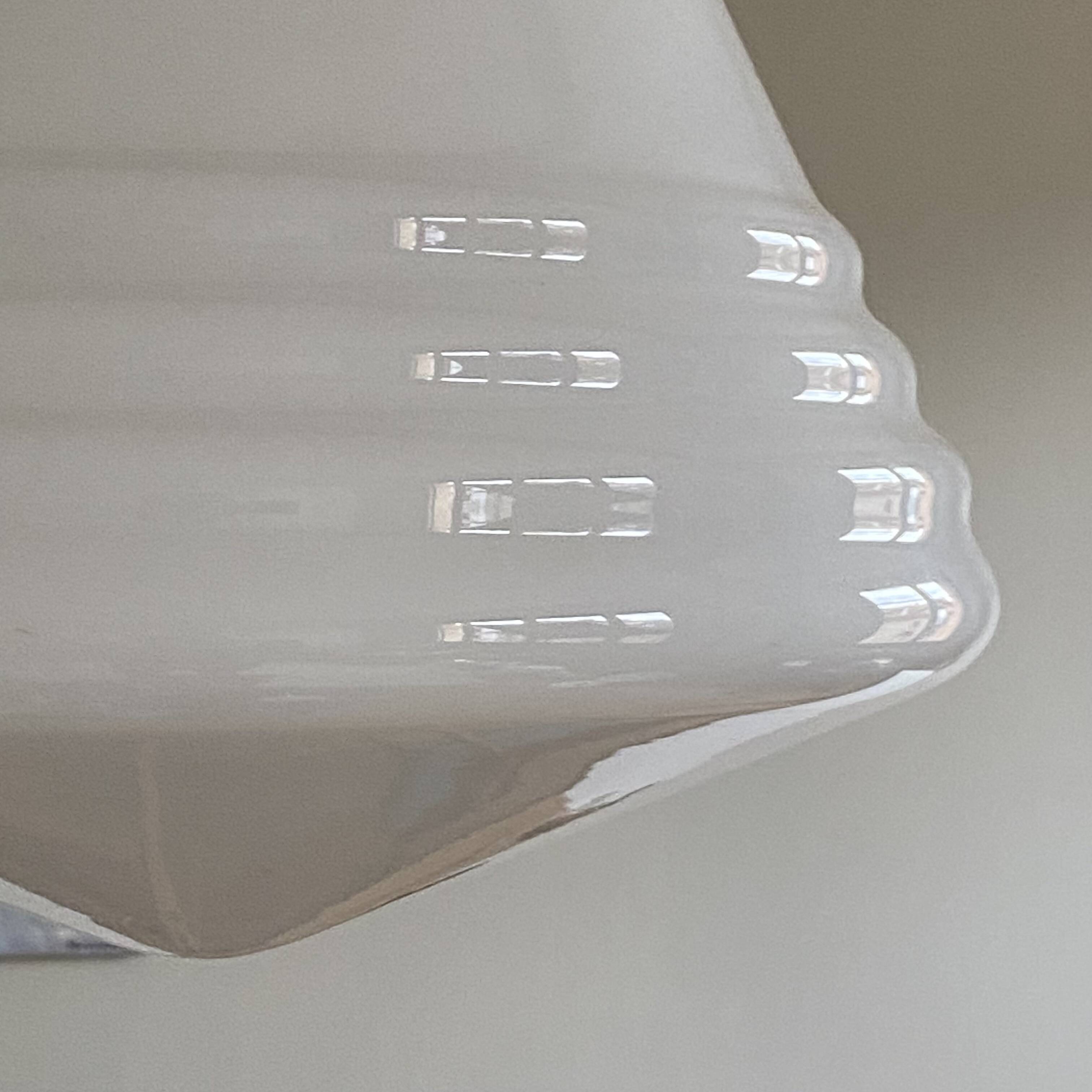 Large Art Deco suspension white opaline glass Philips