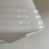 Large Art Deco suspension white opaline glass Philips