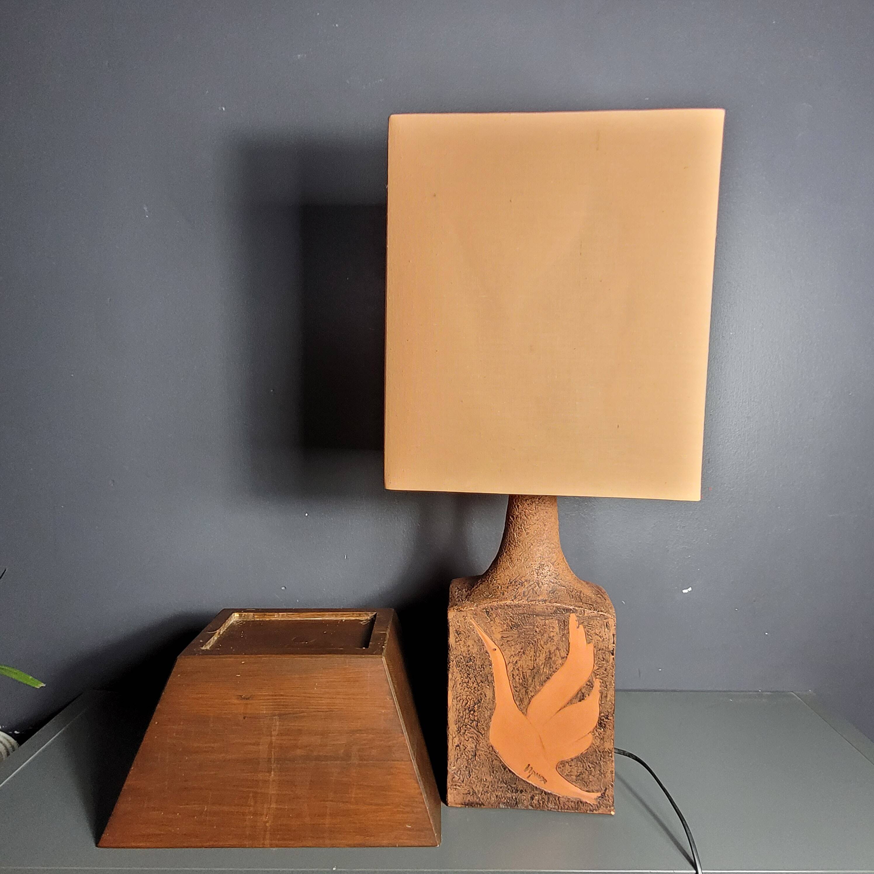 Roche-Bobois 70's ceramic/terracotta lamp