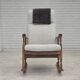 1970s, Scandinavian design, high-backed rocking chair, reupholstered.