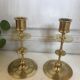 Pair of brass candle holders