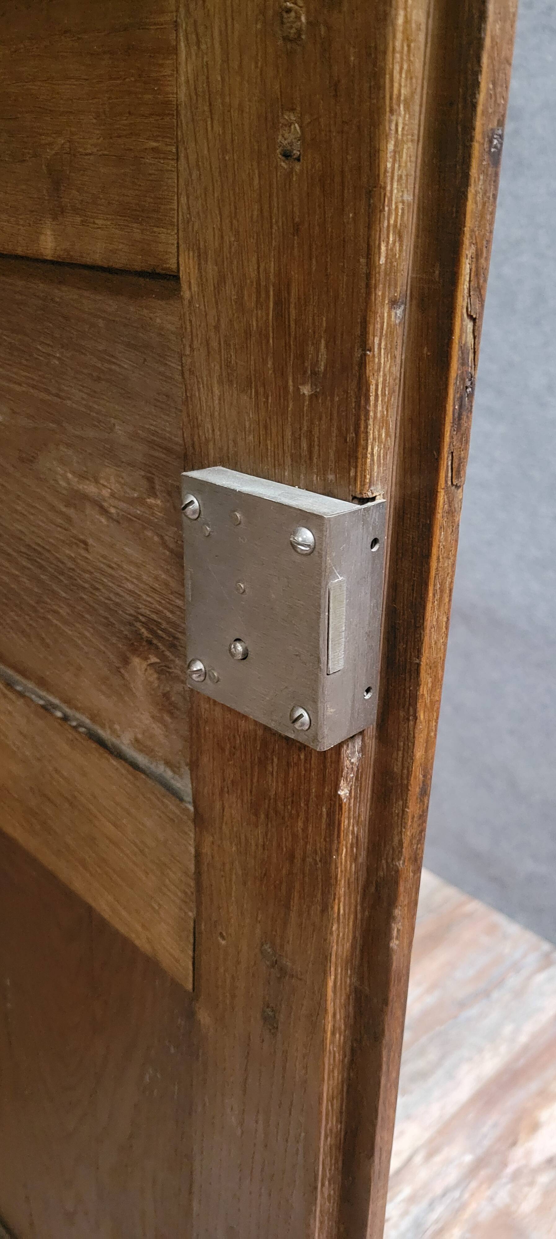 Louis XIV period wardrobe in solid oak, decorated with superb carvings