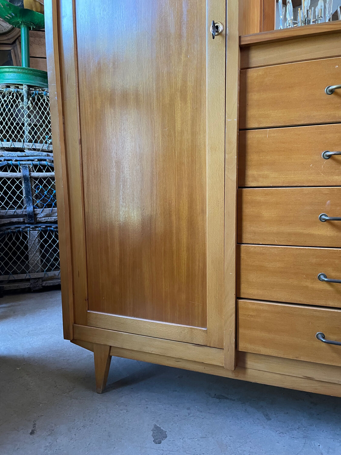 Vintage asymmetrical chest of drawers