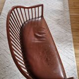 Small Art Deco bench and armchairs in beech, 1930s