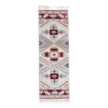 2x7 Oushak Sky Blue Runner Rug, 77x226Cm