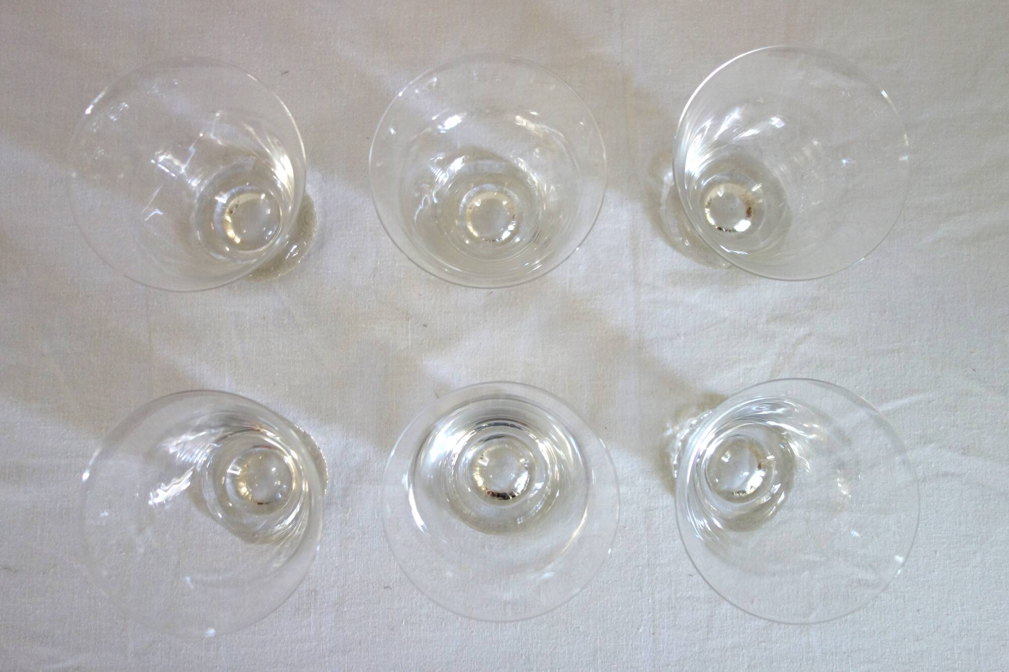 6 verres à eau Daum modèle Kim milieu XXème