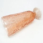 Vase rétro, verre rose, Ząbkowice, Pologne, années 1970