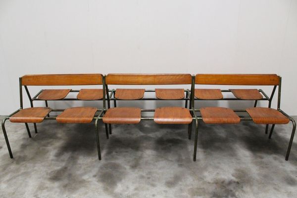 Mullca Grand Industrial Bench, France, 1950s