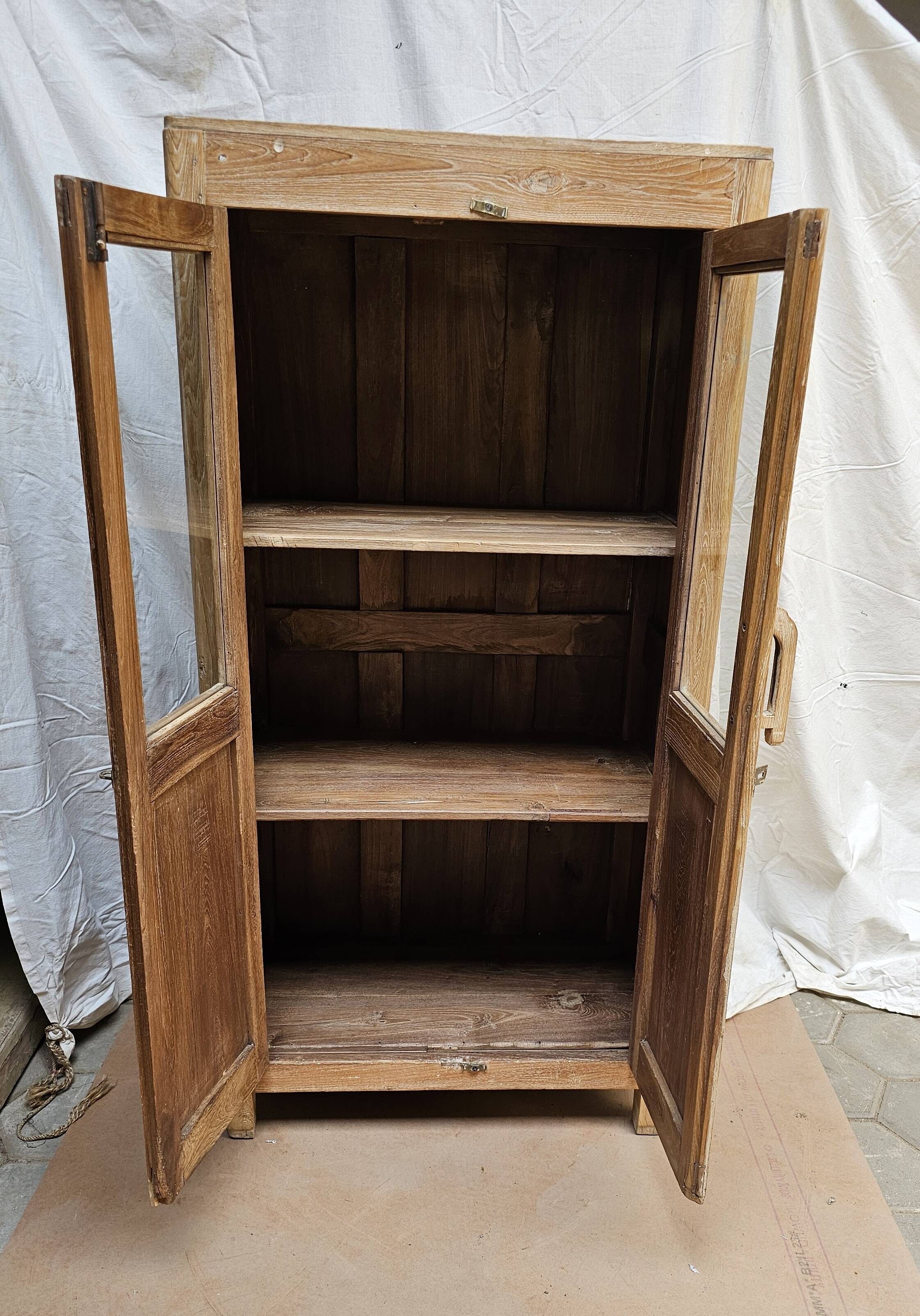 Natural Burmese teak sideboard