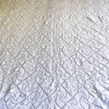 White cotton bedspread, Old crochet bedspread