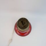 Large vintage red ceramic lamp