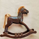 Cheval a bascule en bois rétro