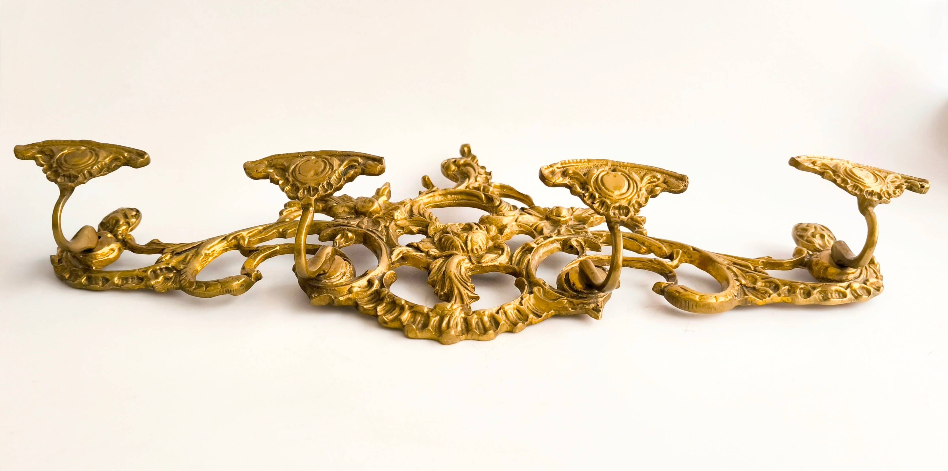 Perchero de bronce francés estilo Imperial