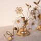 Set of 2 Murano Table Light White Flowers, 1970s