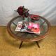Mid Century retro vintage teak spider astro coffee table 1970  Viktor Wilki
