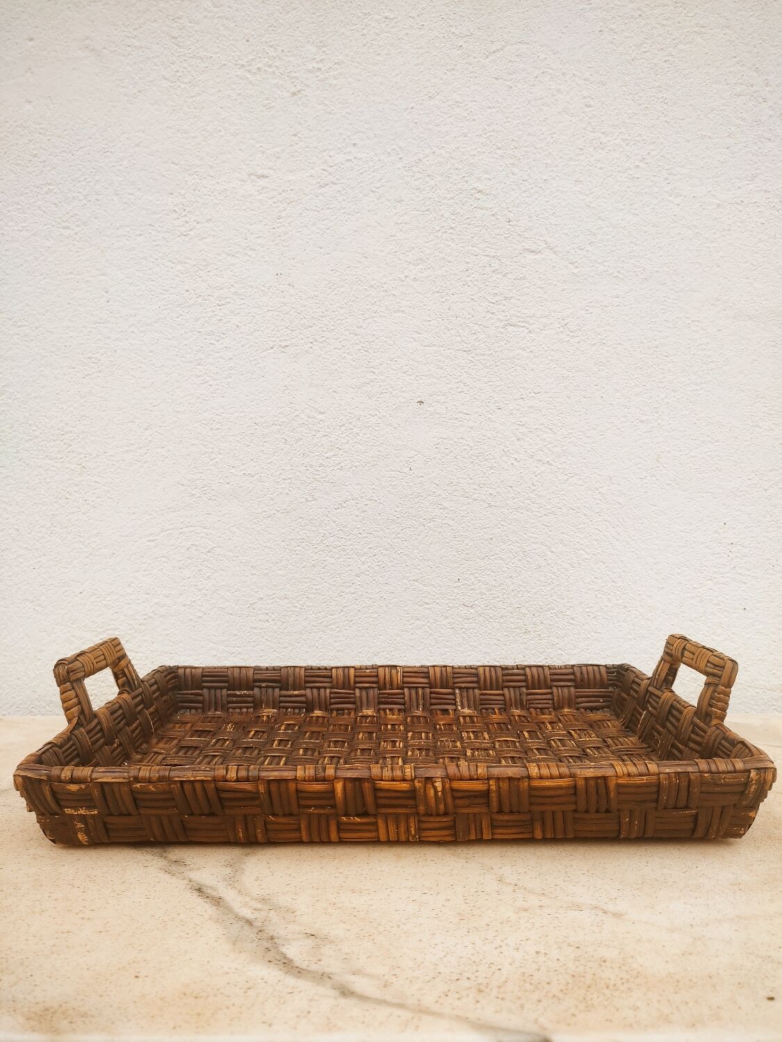 Woven rattan tray