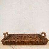 Woven rattan tray