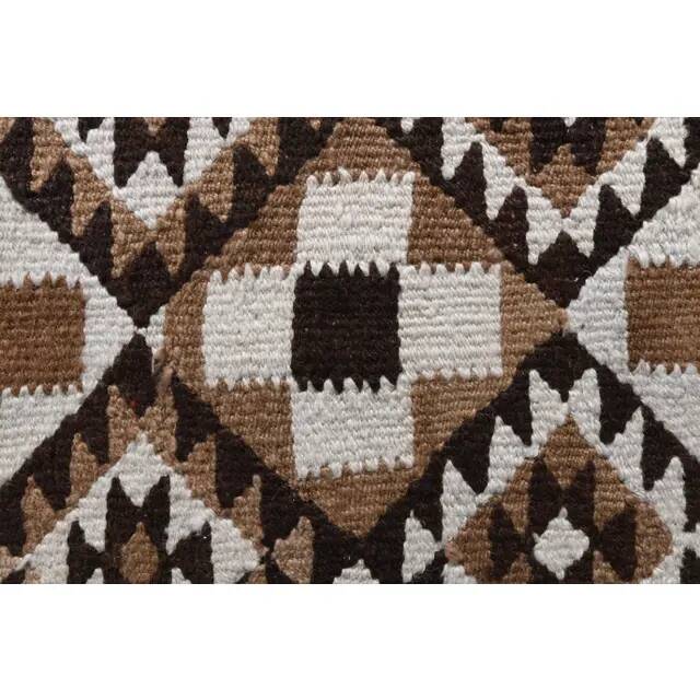 1970s Vintage Turkish Hand-Knotted Wool Cotton White Runner Rug 98x284