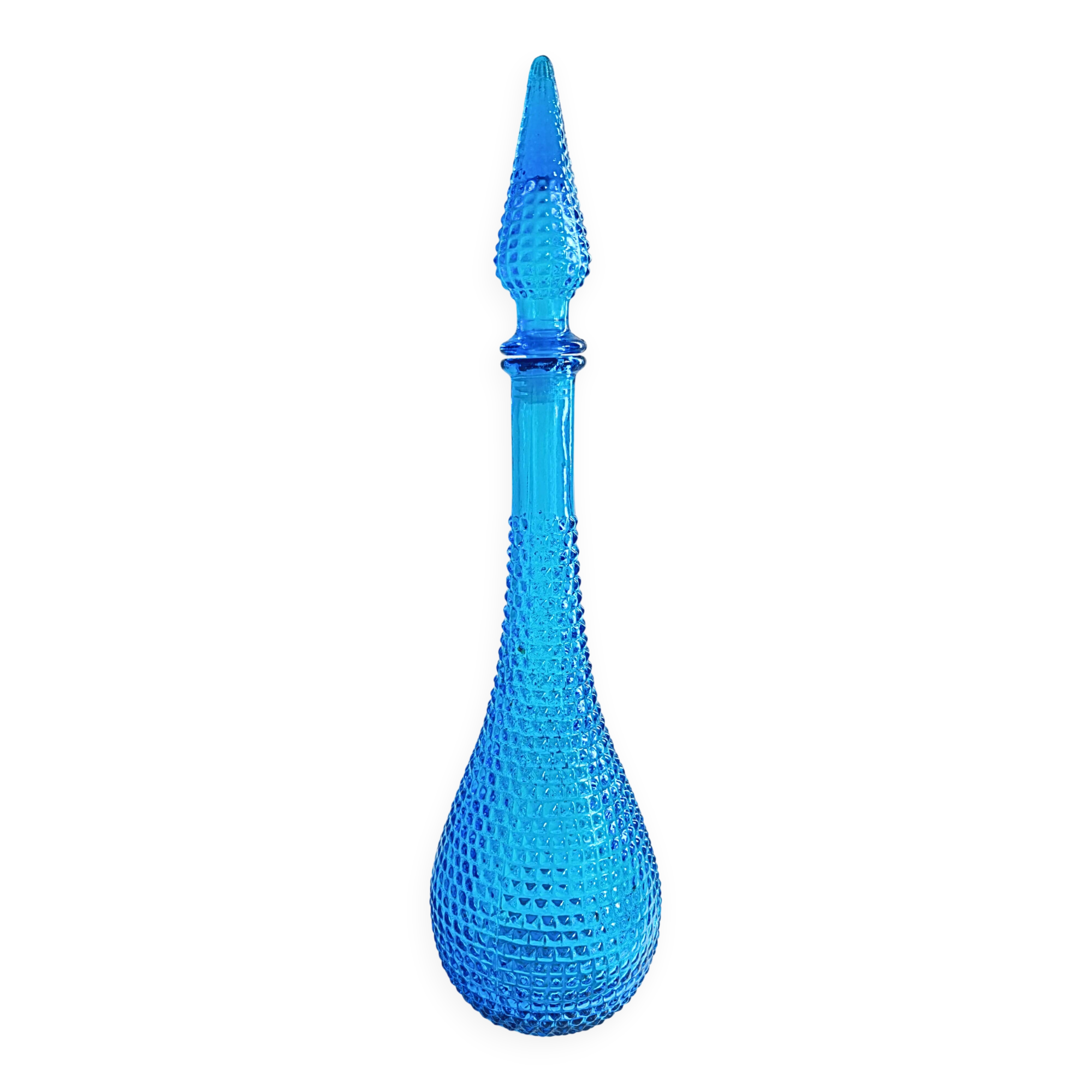 Empoli Diamond Cut Blue Carafe