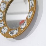 Ceramic mirror by Lisa Larsson for Gustavsberg 1960