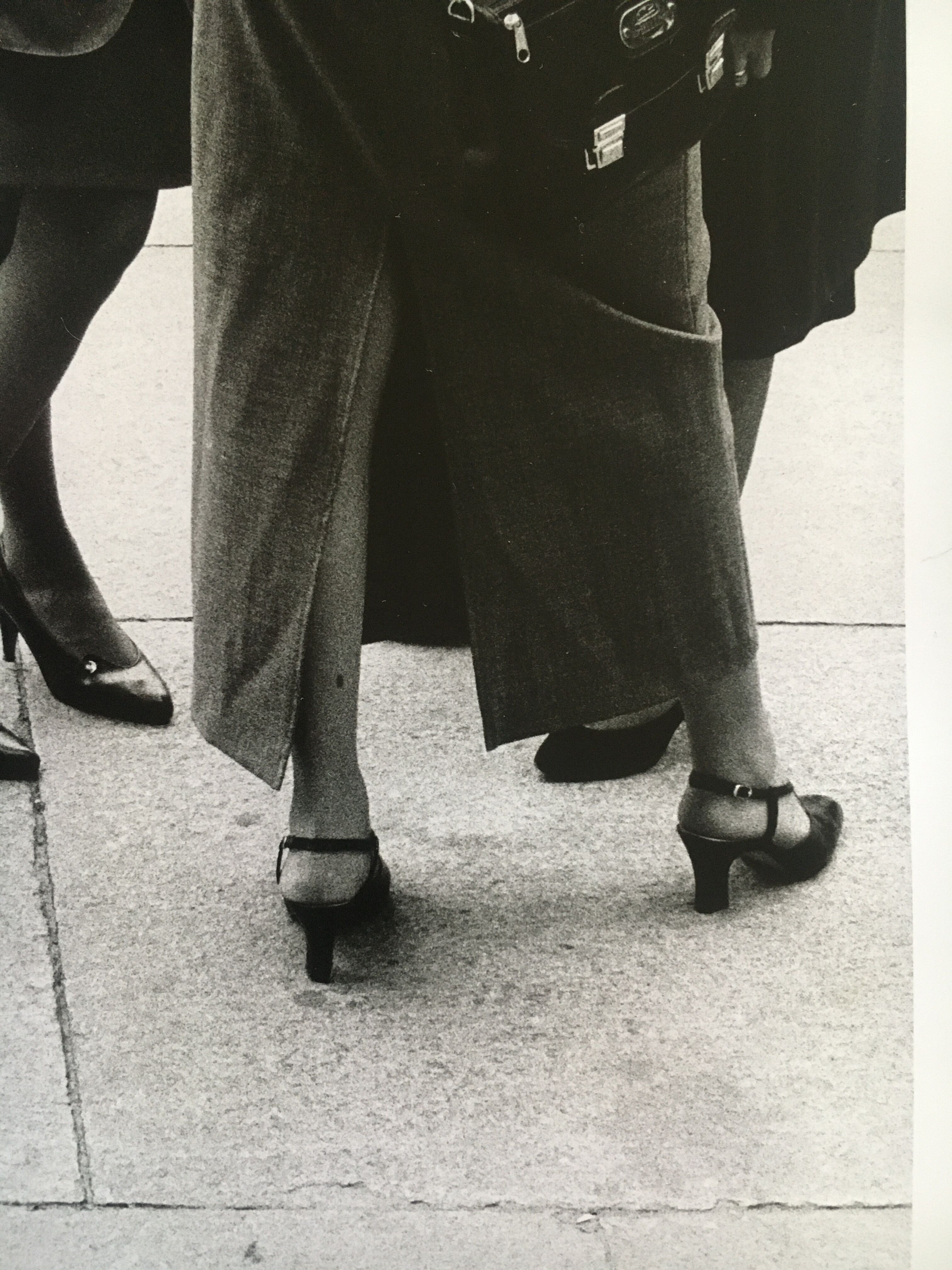 Fashion print 80s. women on the street