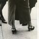 Fashion print 80s. women on the street