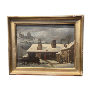 Huile sur toile encadrée