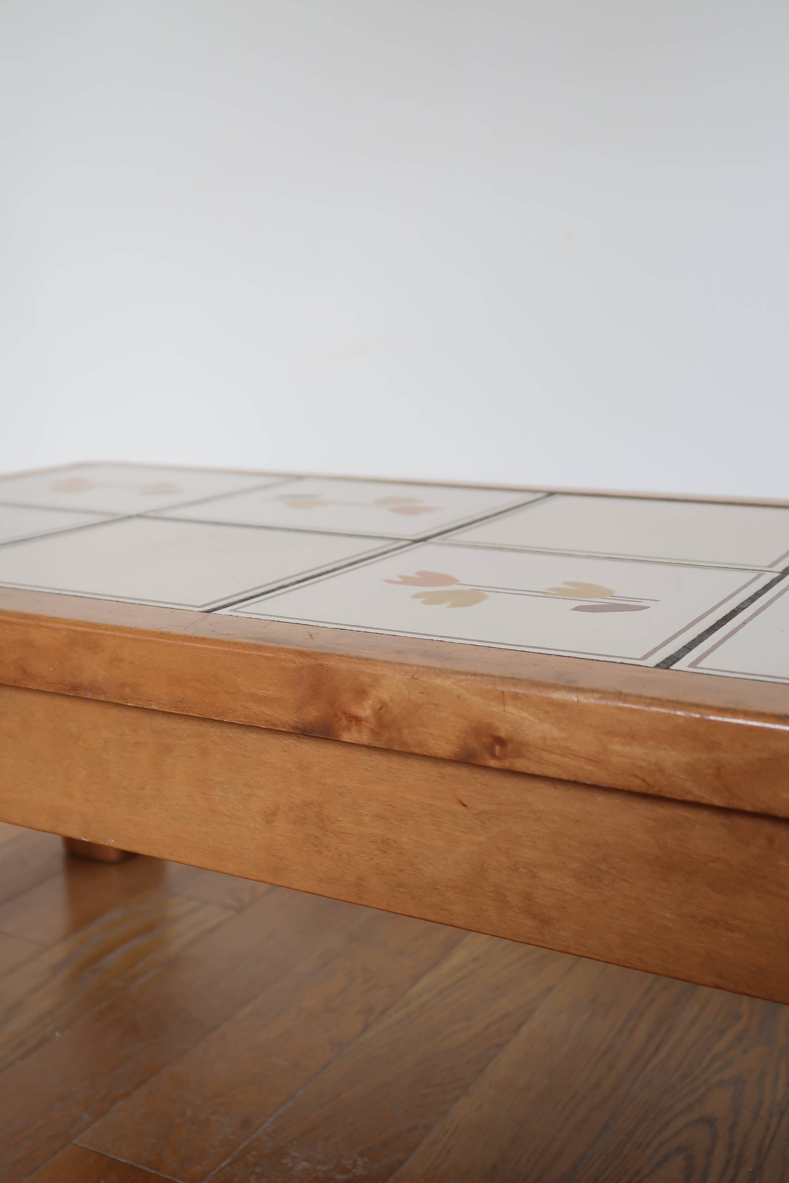 Brutalist coffee table ceramic top
