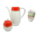Karol sugar bowl, modernism, porcelain, Chodzież, Poland, 1970s.