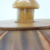 Large wooden veneer pendant lamp from the mid-20th century, 1960s