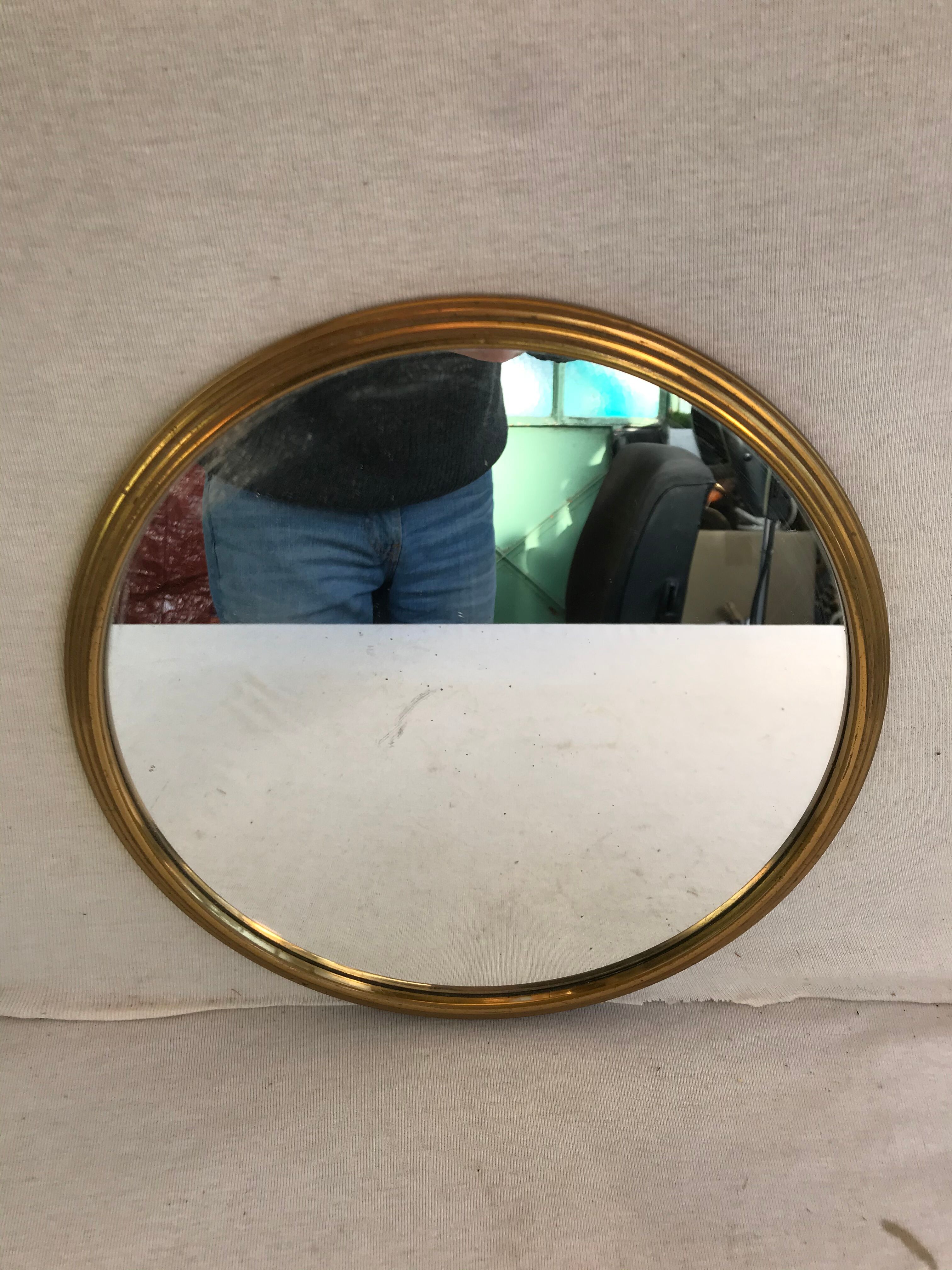 Former golden metal service tray