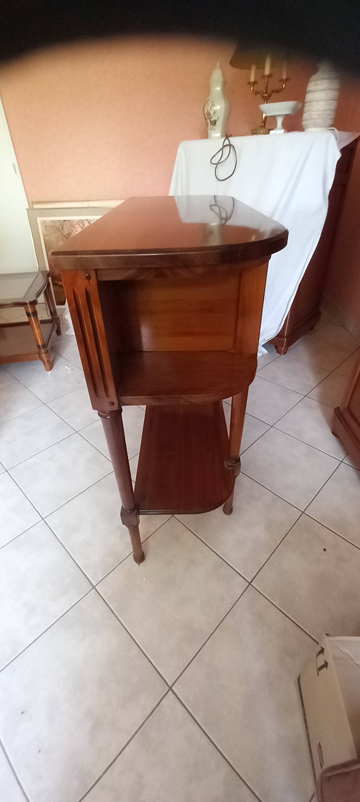Chest of drawers, console in cherry wood