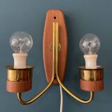 Danish teak wall lamp