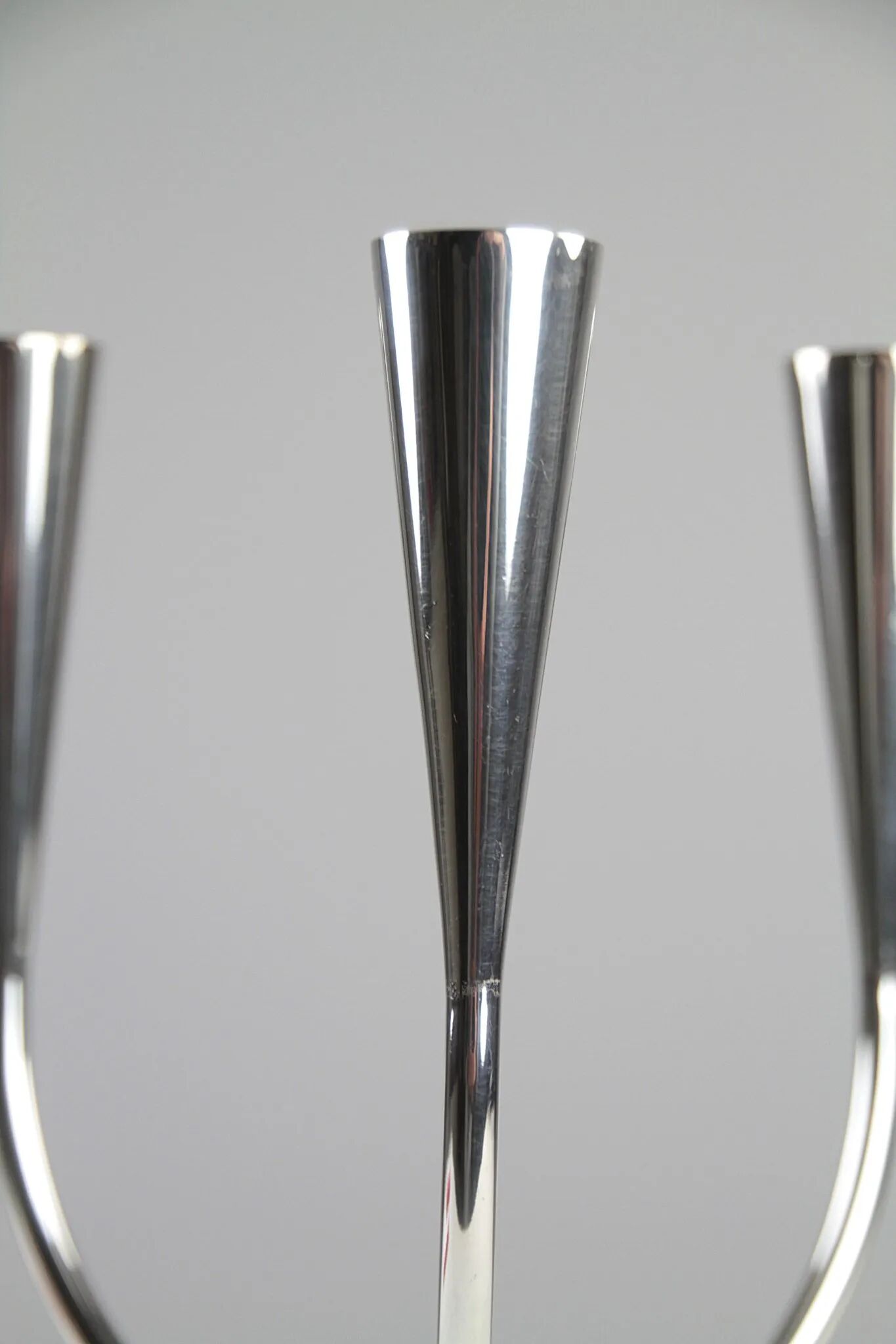 Silver-plated candelabra by Gunnar Ander for Ystad-Metall, Sweden 1960s