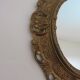 Golden baroque oval mirror, 60s-70s