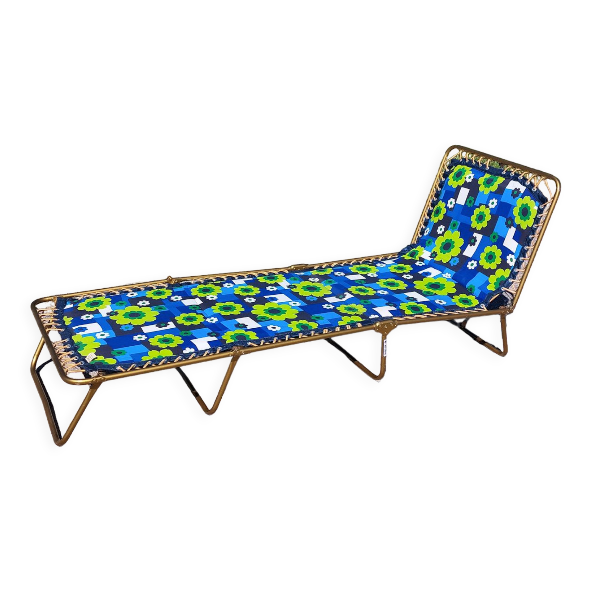 Deckchair deck vintage camp bed lafuma - 70s