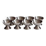 Set of eight ice cream cups, Lundtofte Denmark, 1960s