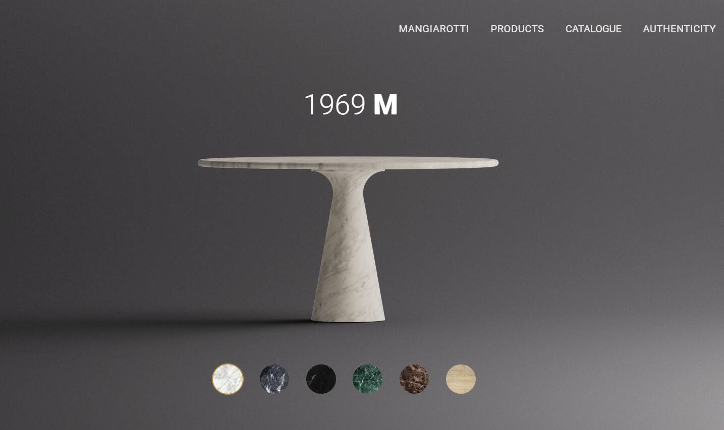 Angelo Mangiarotti ‘M1’ Dining Table in Solid Carrara Marble