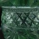 Green pressed-moulded crystal vase