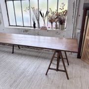 XXL trestle farm table 4m and its benches