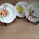 3 hand-decorated plates
