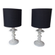 Paire de lampes de chevet patinées