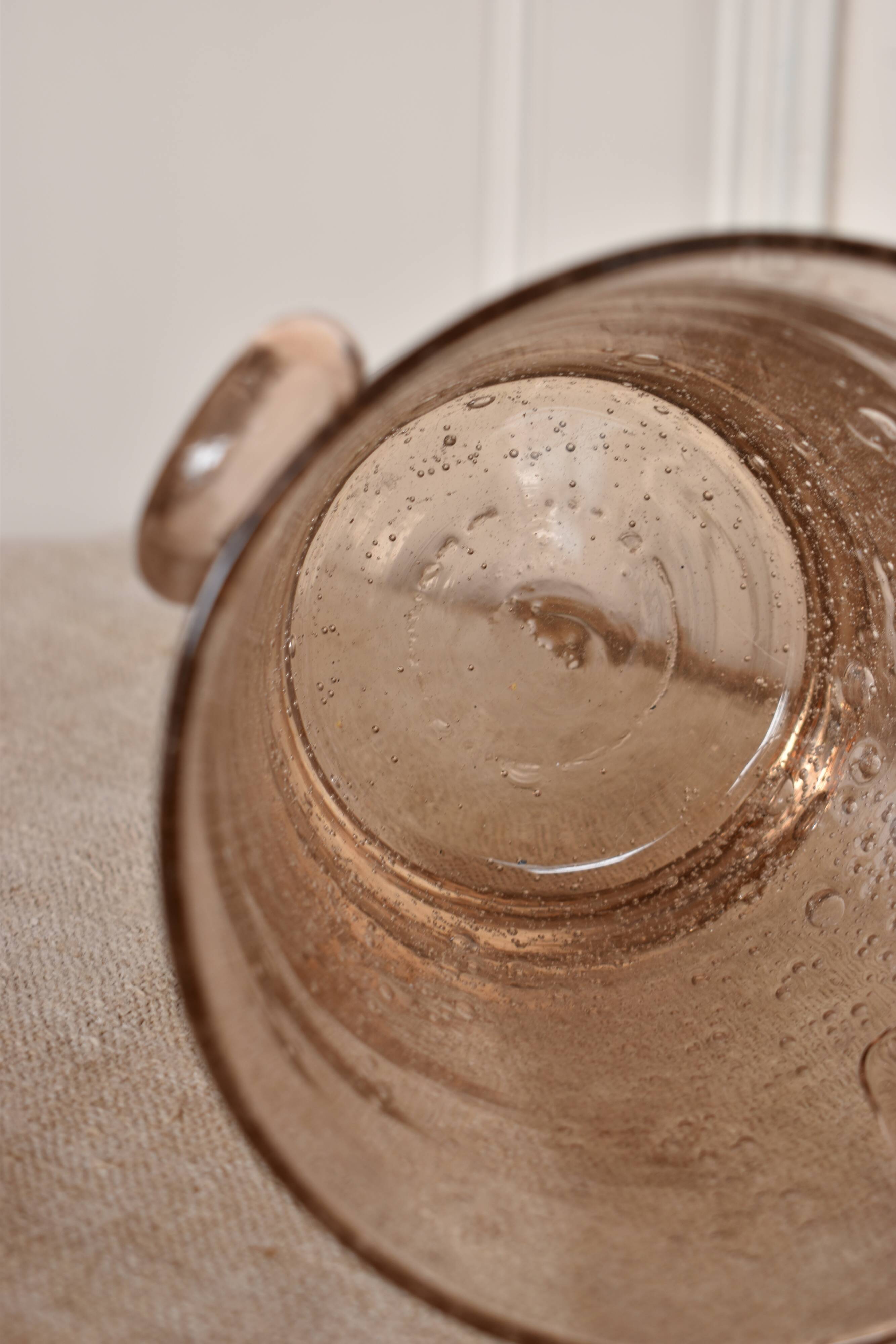 Ice bucket biot old bubble glass