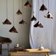 Small suspension in organic teak hat D30 H20