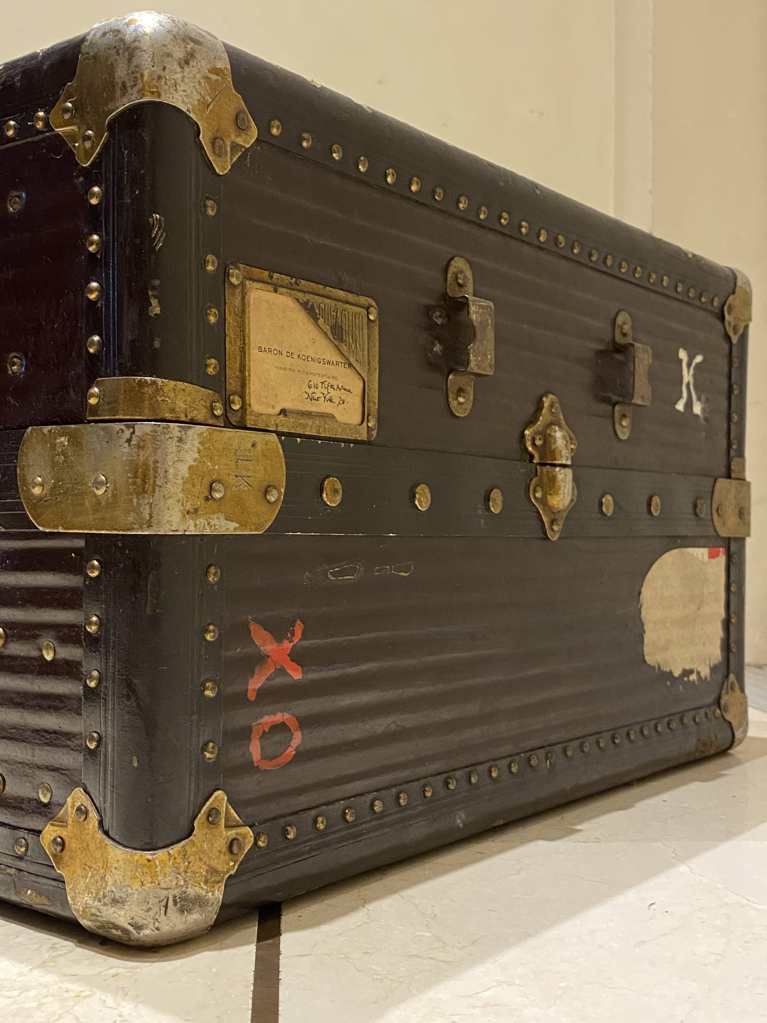 Old transatlantic travel trunk - from a French diplomat.