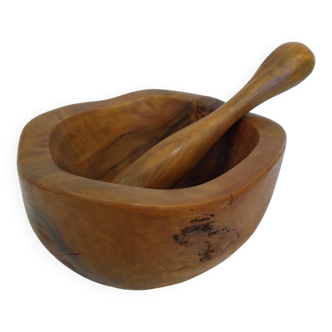 Olive mortar with pestle